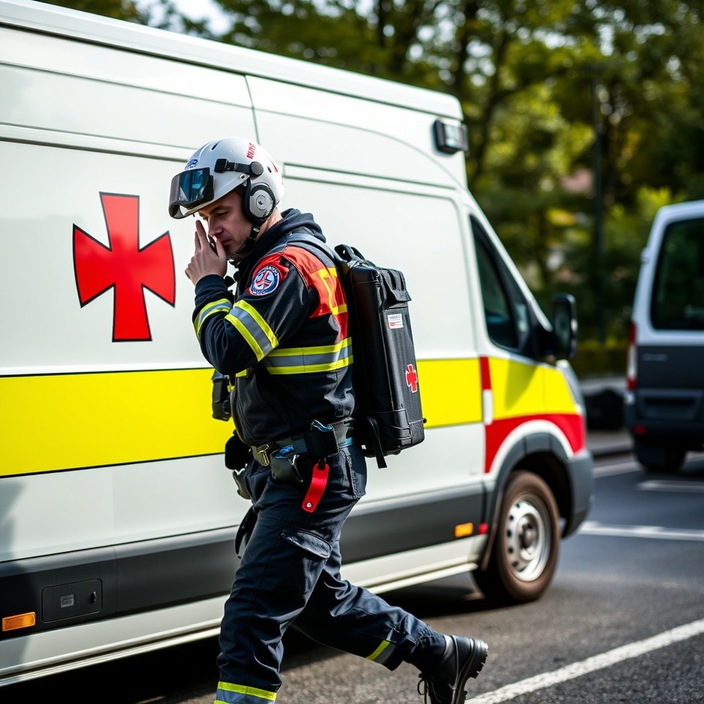 Ambulancier en action